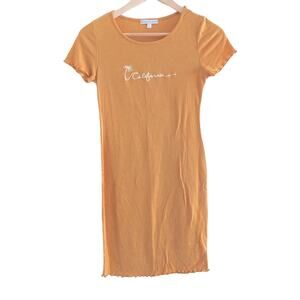 Sincerely Jules Dress Short Sleeve Ribbed T Shirt Dress California